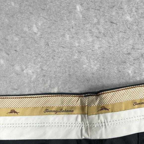 Tommy Bahama Shorts Mens Size 38 Black Solid Cotton Tencel Spandex Casual Chino - Picture 10 of 13